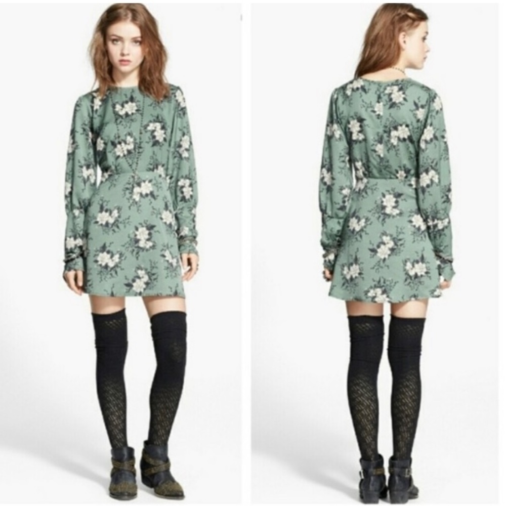 Free People Floral A-Line Dress size 10